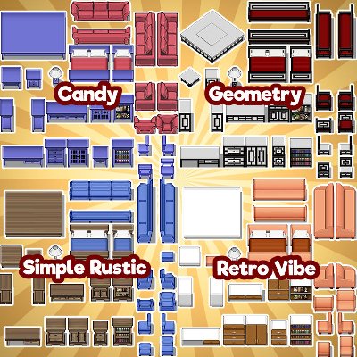 KR Furniture Store ~ Modern Suites Tileset for RPGs product image (3)