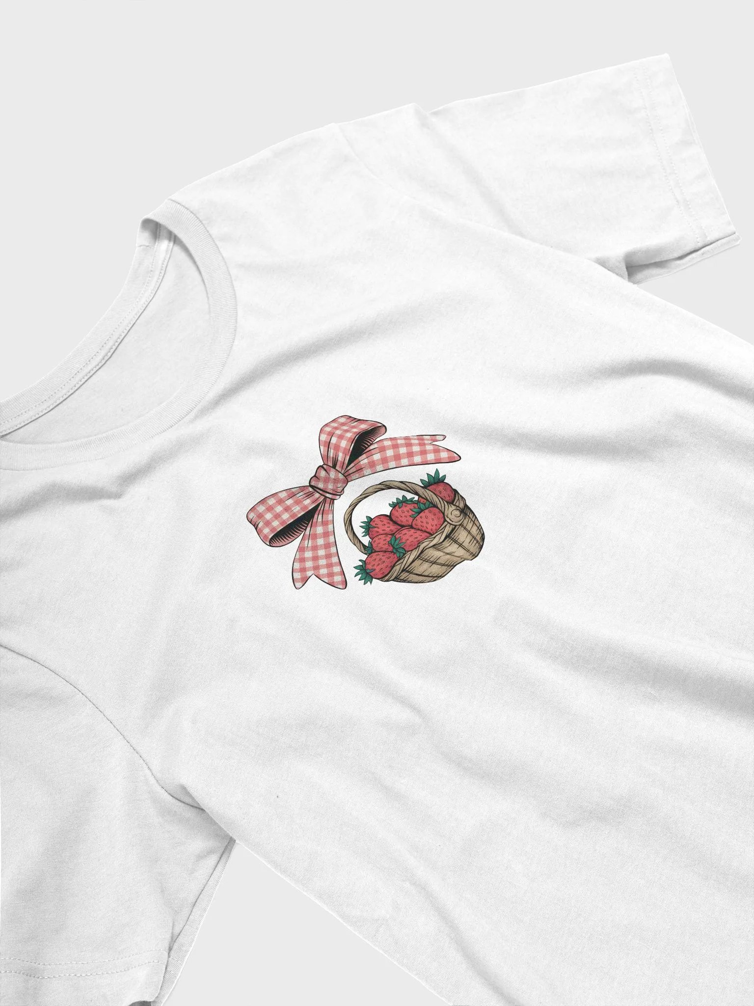 Strawberry Delight Checkered T-Shirt product image (54)