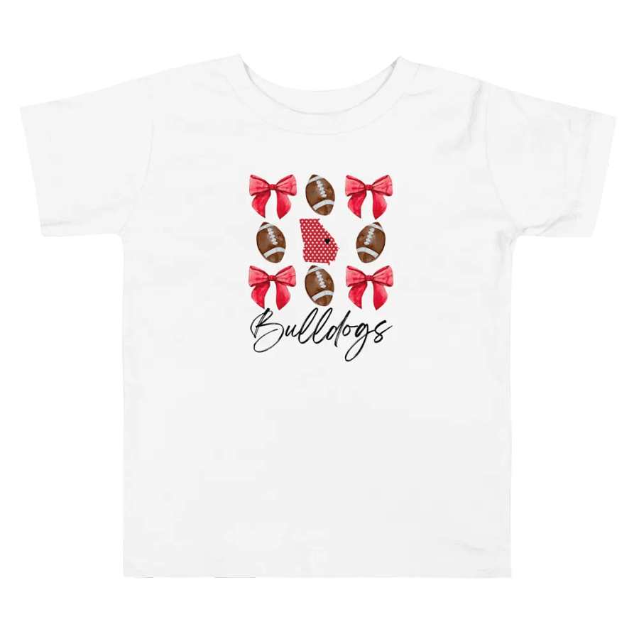 Toddler Girls Bulldogs Football T-Shirt (Homemade) product image (3)