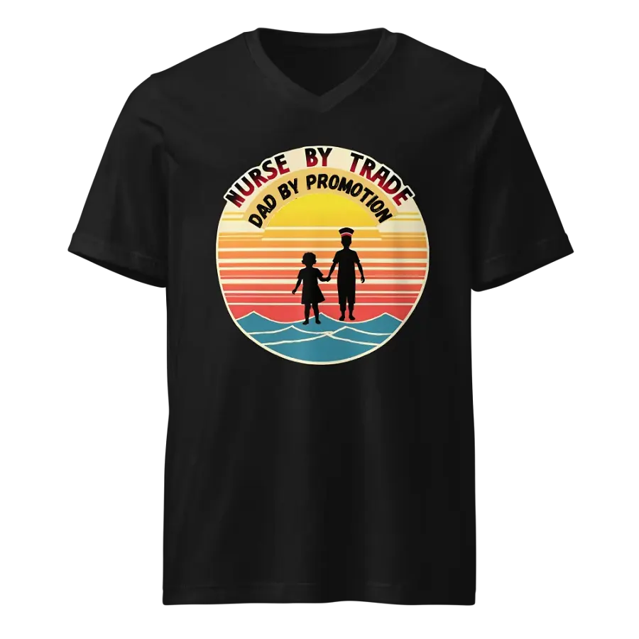 Nurse by Trade, Dad by Promotion V-Neck Tee product image (1)