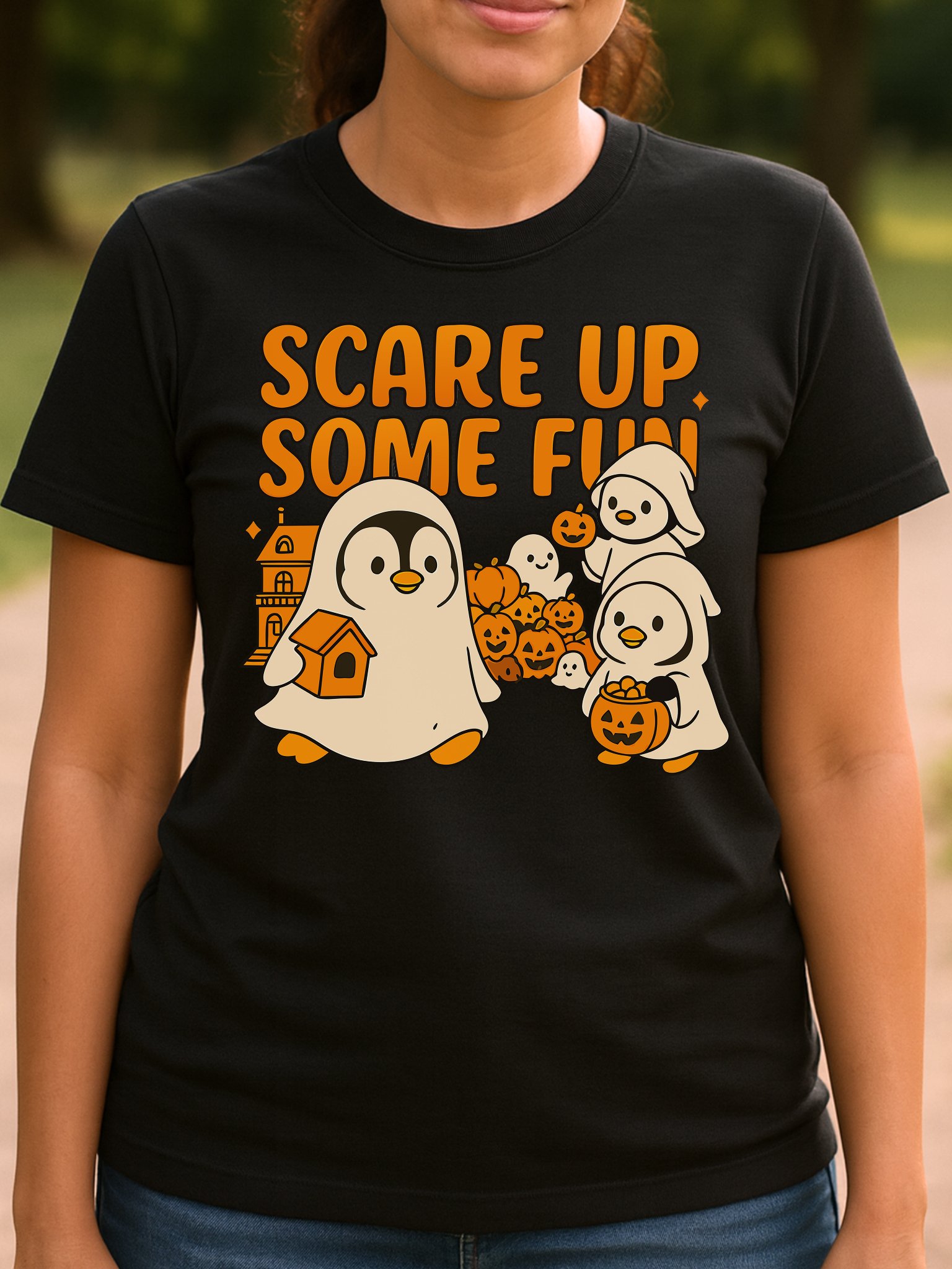 Scare Up Some Fun – Halloween Penguin Digital Print product image (2)