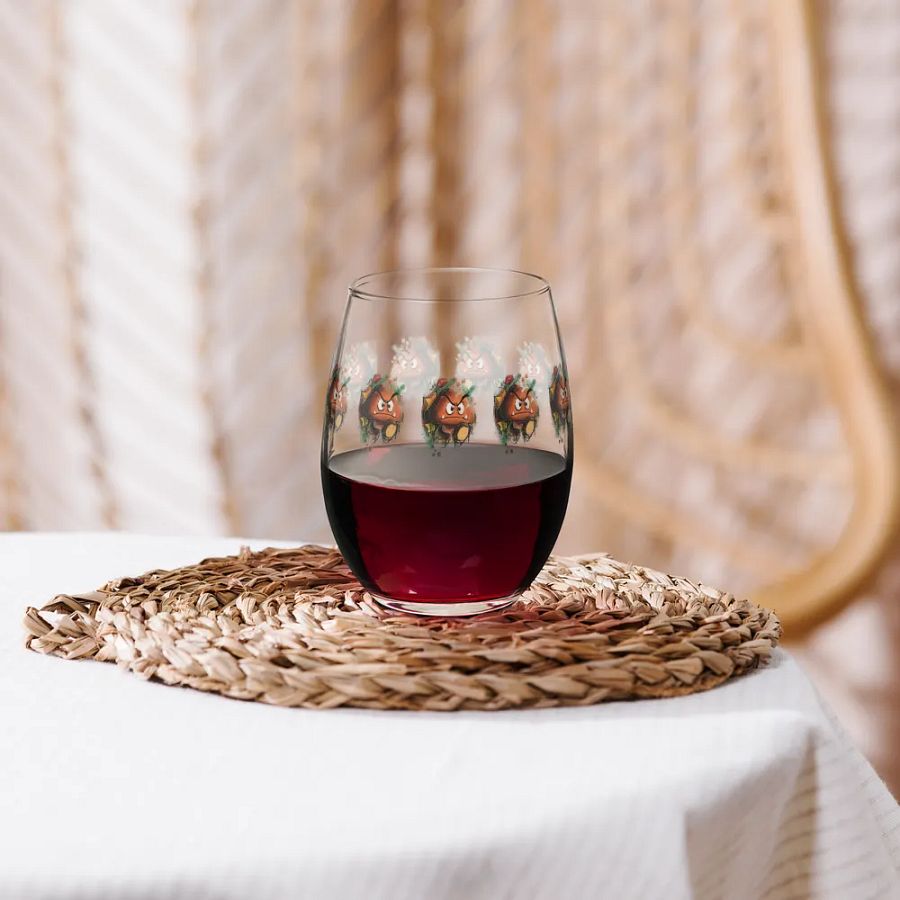 Goomba by StephyJ Stemless Wine Glass product image (6)