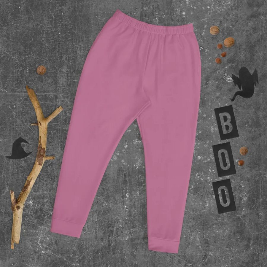 Plain Medium Dark Carnation Pink True Summer Recycled Polyester Premium Men's Joggers by Treasure Pie product image (9)