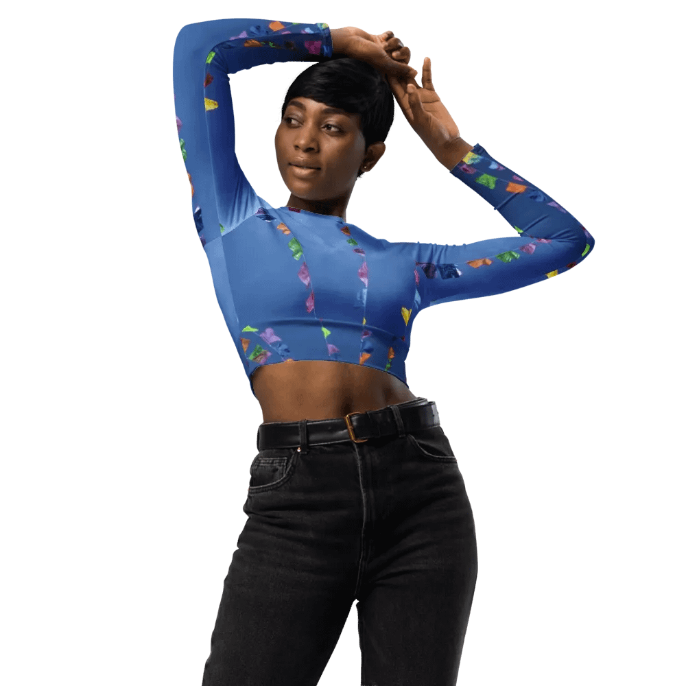 Papel Picado Long Sleeved Crop Top product image (3)