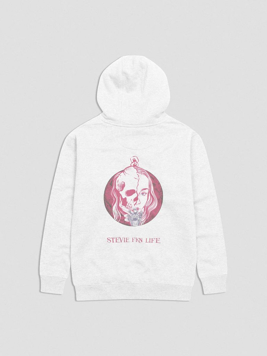 Premium Hoodie Stevie FKN Life (White/red) product image (2)