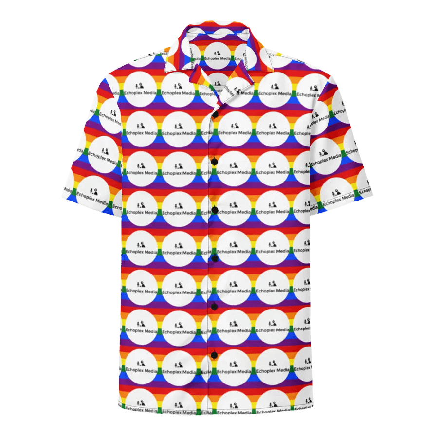 Rainbow Logo Hawaiian Style Shirt - White product image (1)
