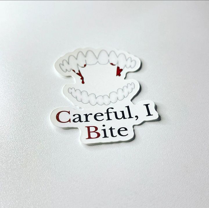Careful, I Bite Sticker product image (2)