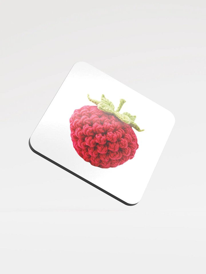 CozyAvocado Glossed Cork Coaster Raspberry #1 product image (1)