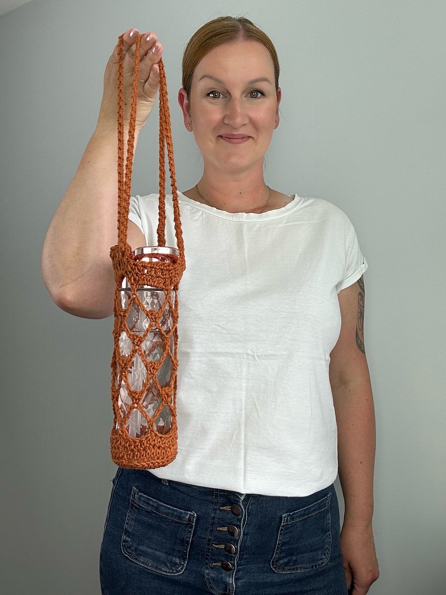 Lace Crochet Water Bottle Holder Pattern PDF Ebook product image (5)