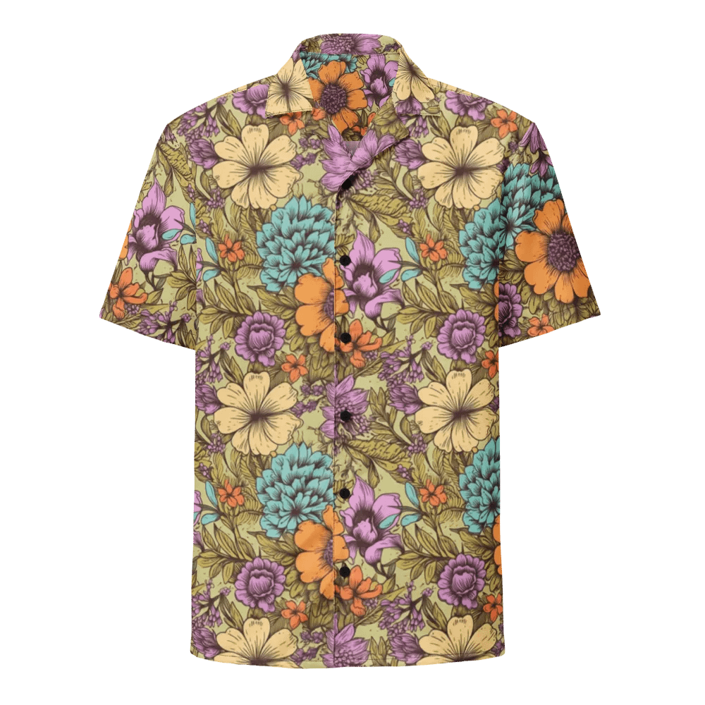70s Floral Pattern-Seamless Vintage Design Hawaiian Shirt product image (1)