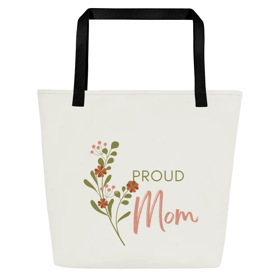 Proud Mom Floral Tote Bag product image (3)