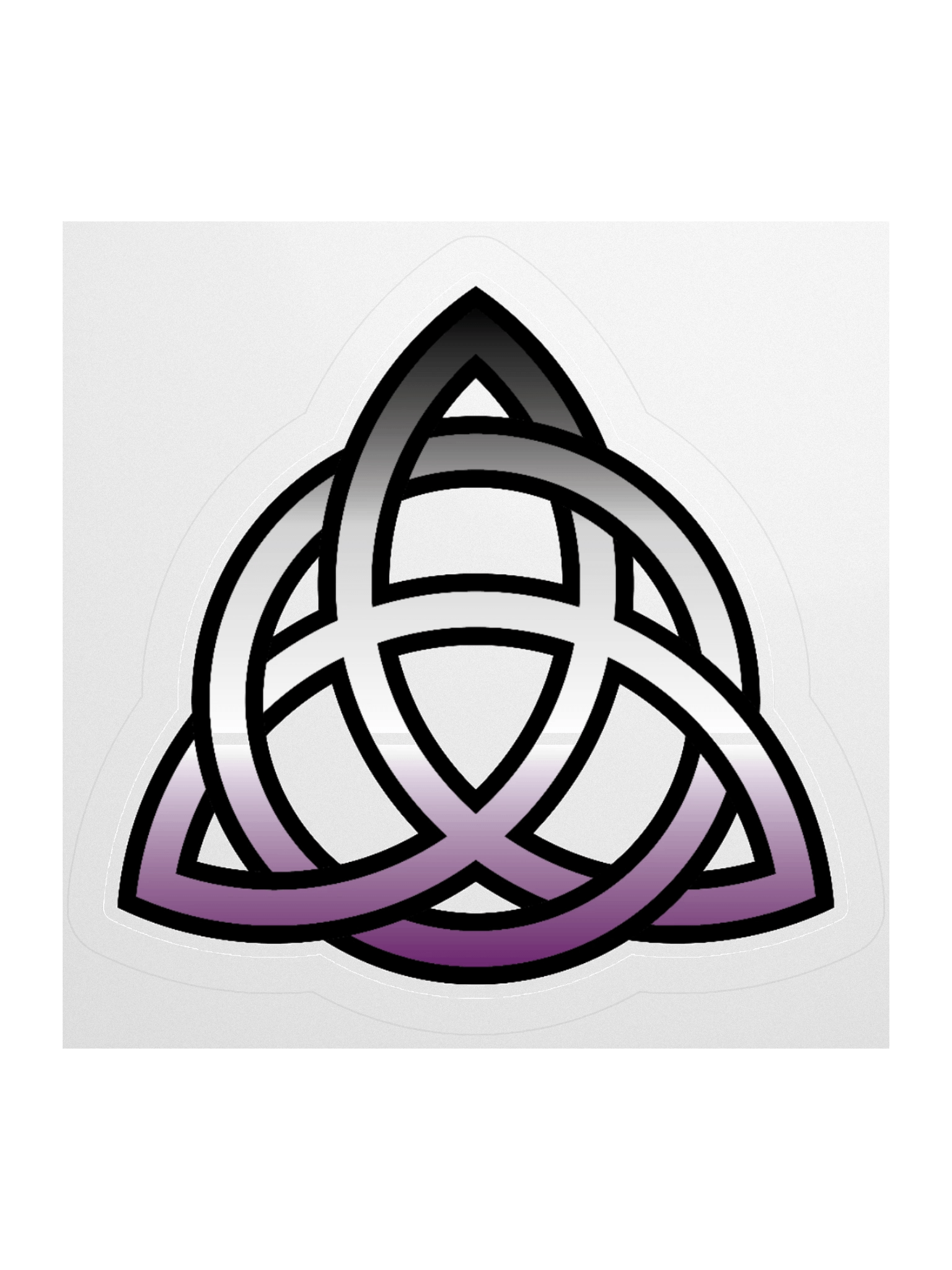 Asexual Pride Gradient Celtic Knot Sticker product image (1)