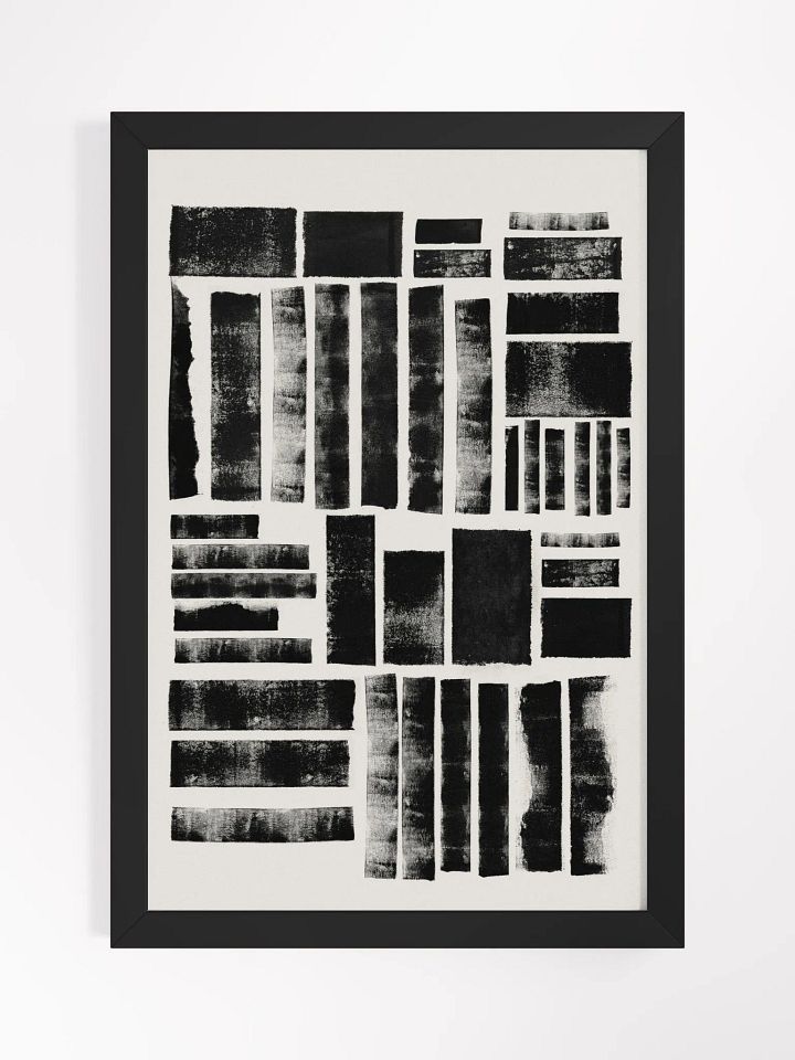 Distressed Symmetry Framed Poster | Rustic Geometric Elegance for Your Walls product image (2)