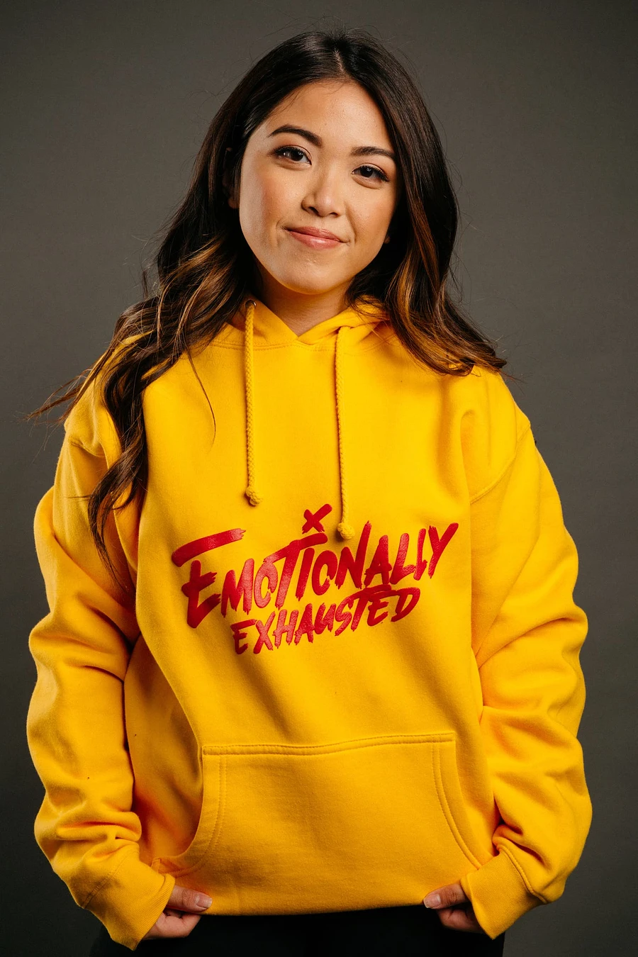 EMOTIONALLY EXHAUSTED HOODIE - GOLD product image (2)