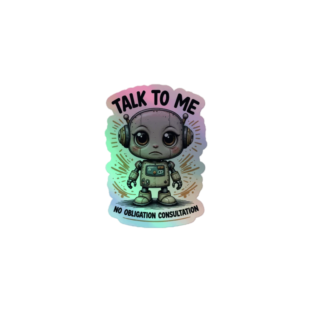 Talk To Me - Robot Holographic Sticker Sheet product image (1)