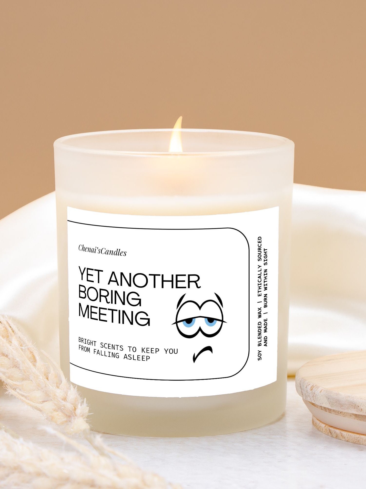 Work related candle- Meeting-Frosted candle product image (4)