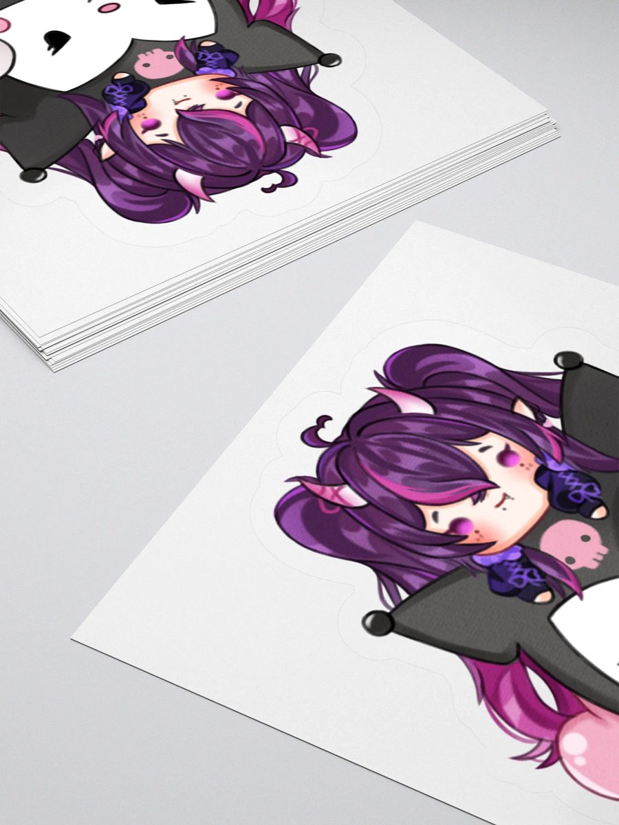 Purple-haired Pigtails Kiss Cut Stickers product image (4)