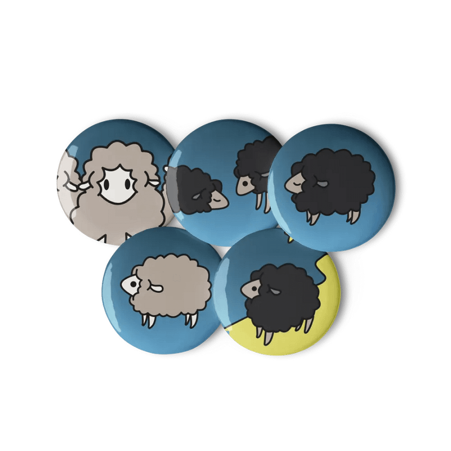The Black Sheep Pinback Buttons product image (1)