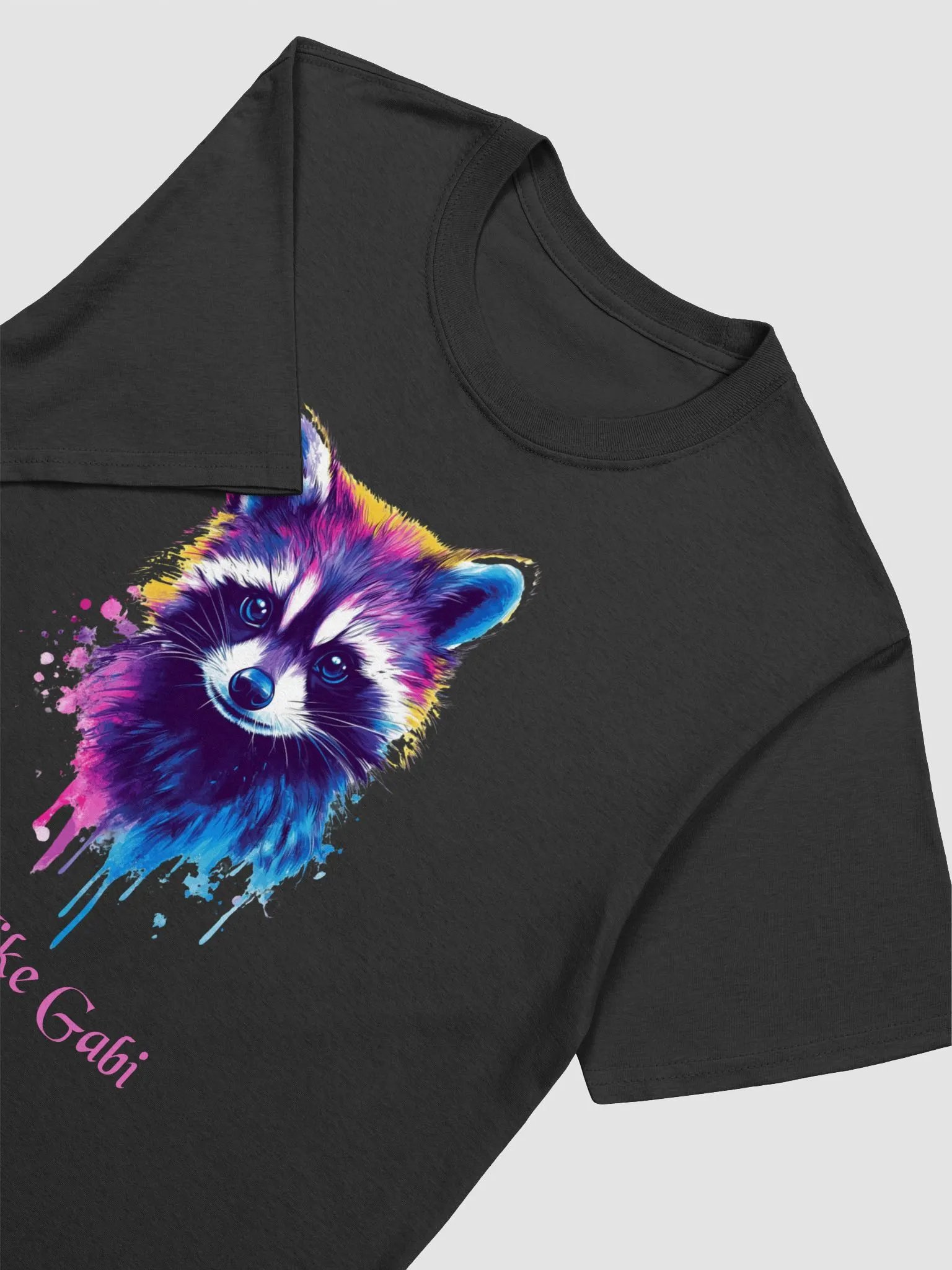 Vibrant Raccoon Art Unisex T-Shirt product image (2)