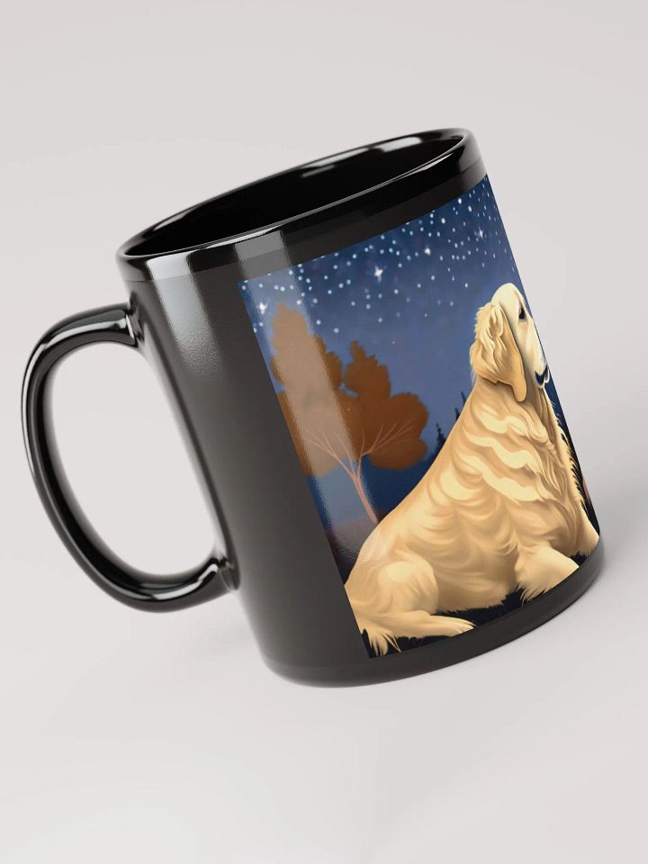 Campfire Buddy: Black Glossy Mug for Dog Lovers and Outdoor Enthusiasts product image (2)