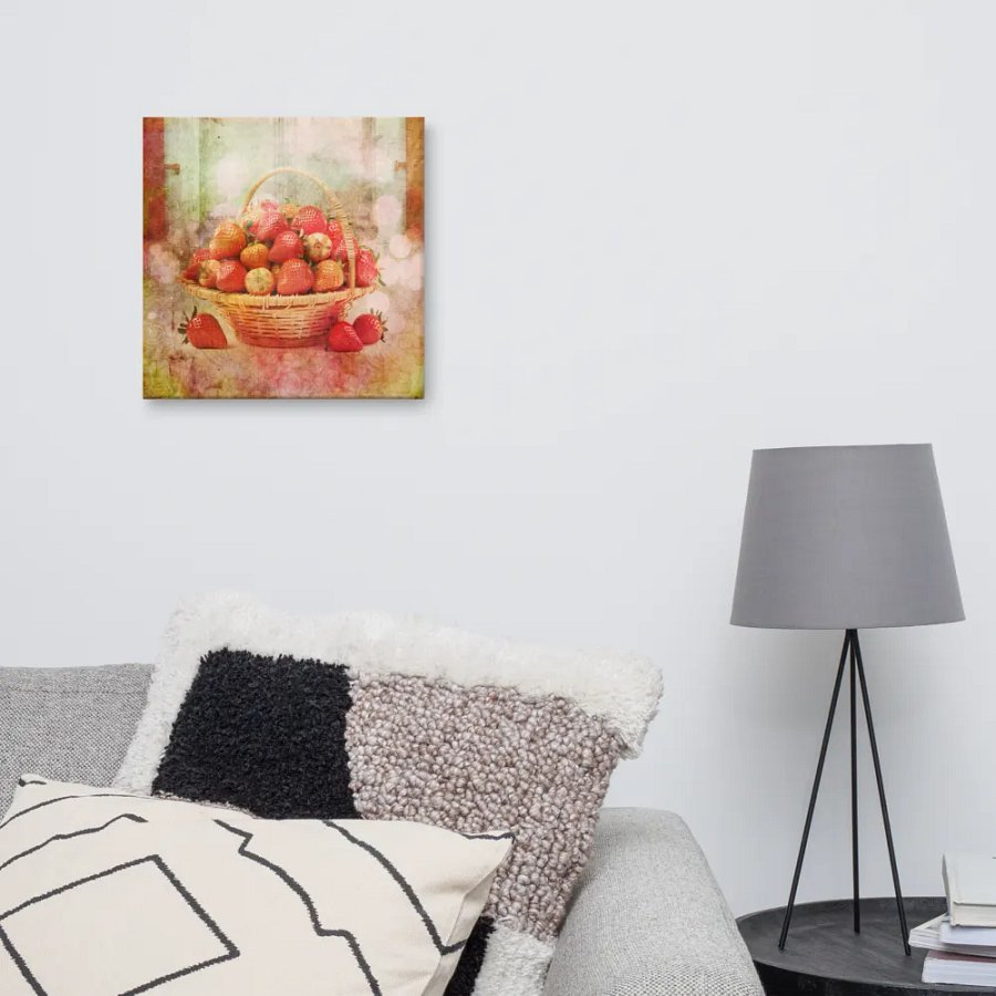 Summer Strawberry Canvas Art Print product image (10)