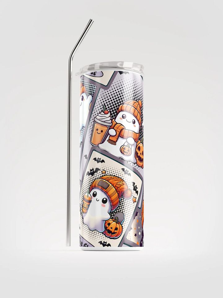 Tarot Card Halloween Spooky Ghosts Stainless Steel Tumbler product image (1)