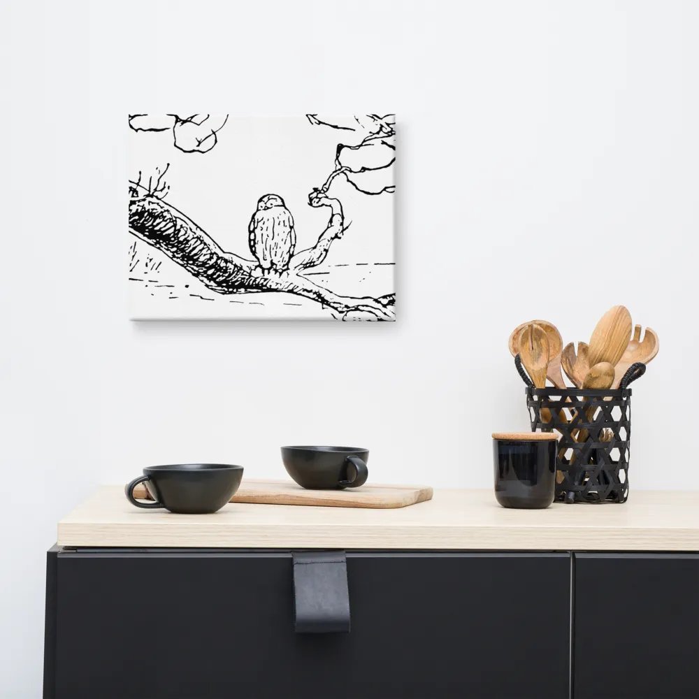 Owl on a Branch Canvas Artwork product image (2)