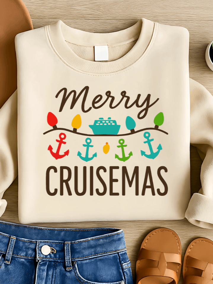 Merry Cruisemas Winter Sublimation PNG – Fun Holiday Cruise Clipart for T-Shirts – Festive & Playful Design – 300 DPI Instant Digital Download product image (1)
