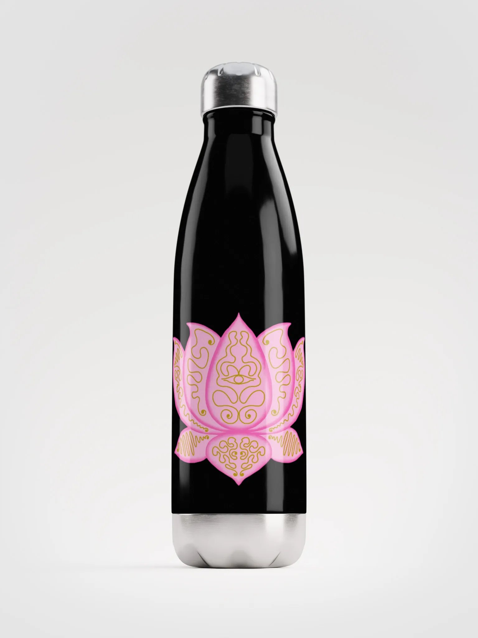Golden Lotus Stainless Steel Water Bottle product image (1)