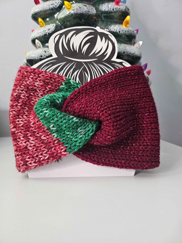 Jingle Bell Stripe/Mulberry Twinkle Ear Warmers product image (1)