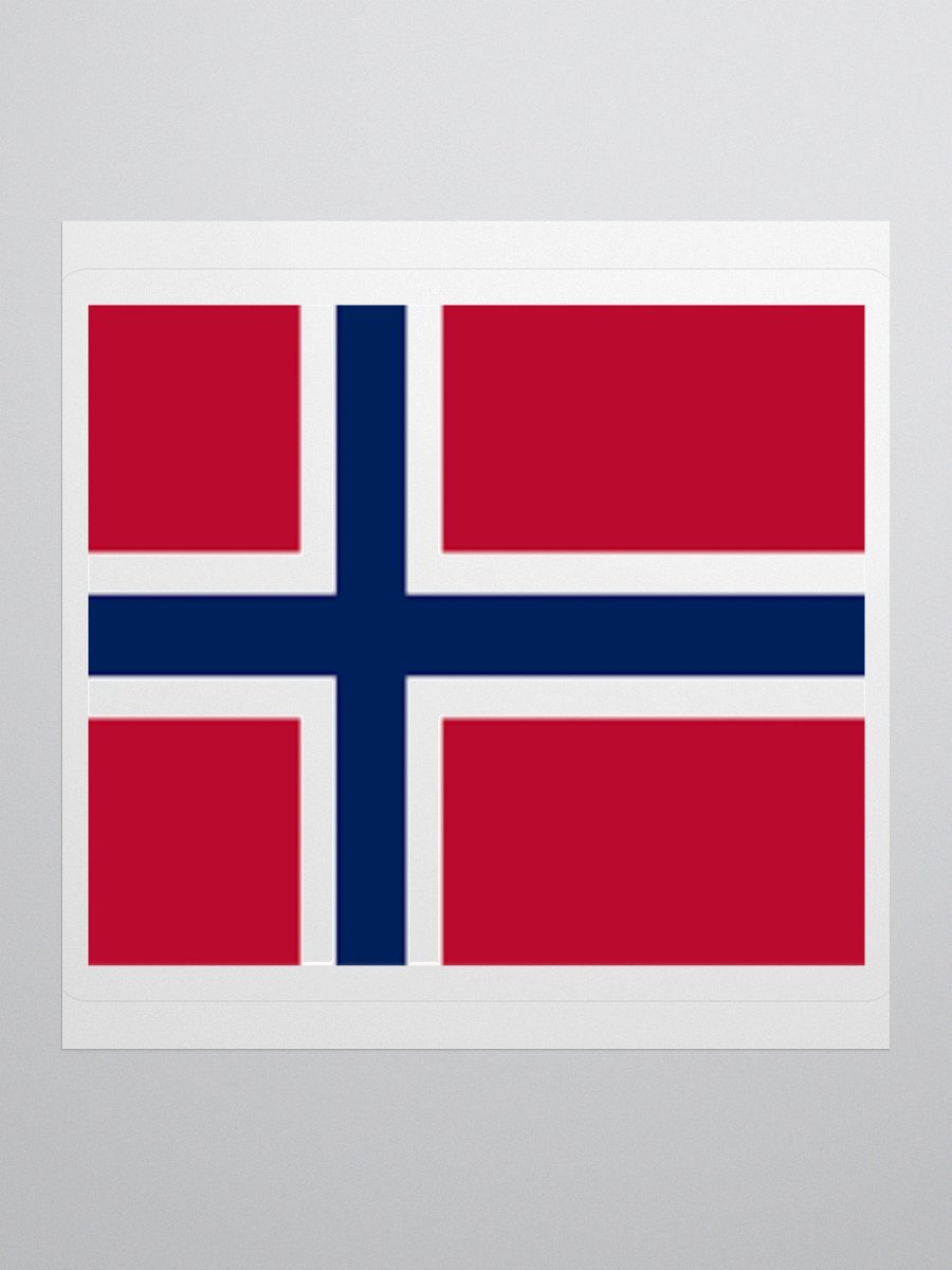 Exclusive Norwegian Flag Kiss-Cut Stickers - High-Quality Vinyl, Multiple Sizes product image (3)