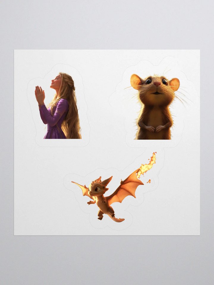 Rats and Royals Princess and Pansie Kiss Cut Stickers Set product image (3)
