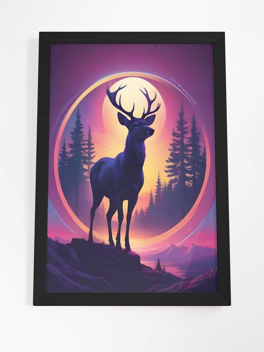 Deer Sunset Framed Poster product image (5)