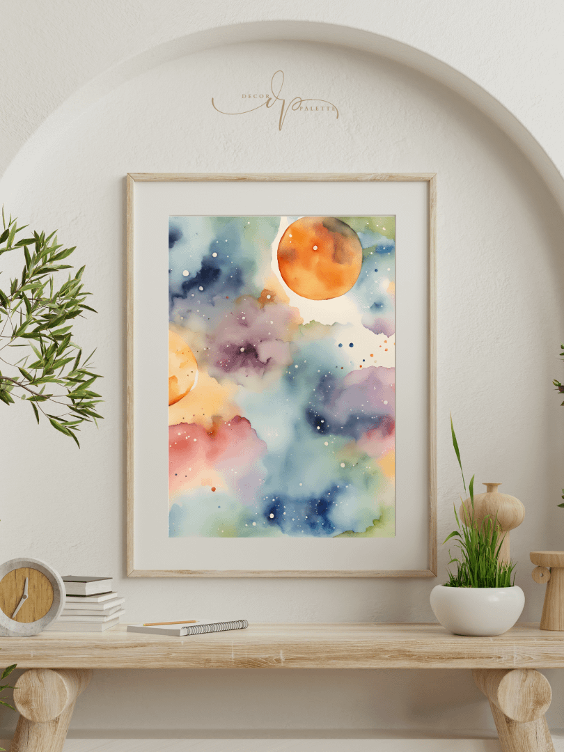 Watercolour Abstract Space Painting Printable Wall Art product image (3)