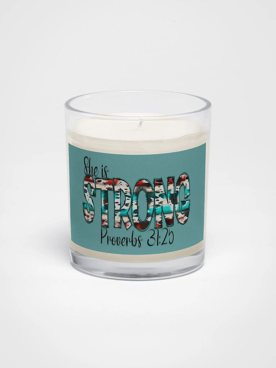 Proverbs 31:25 "She is Strong" Soy Wax Candle product image (2)