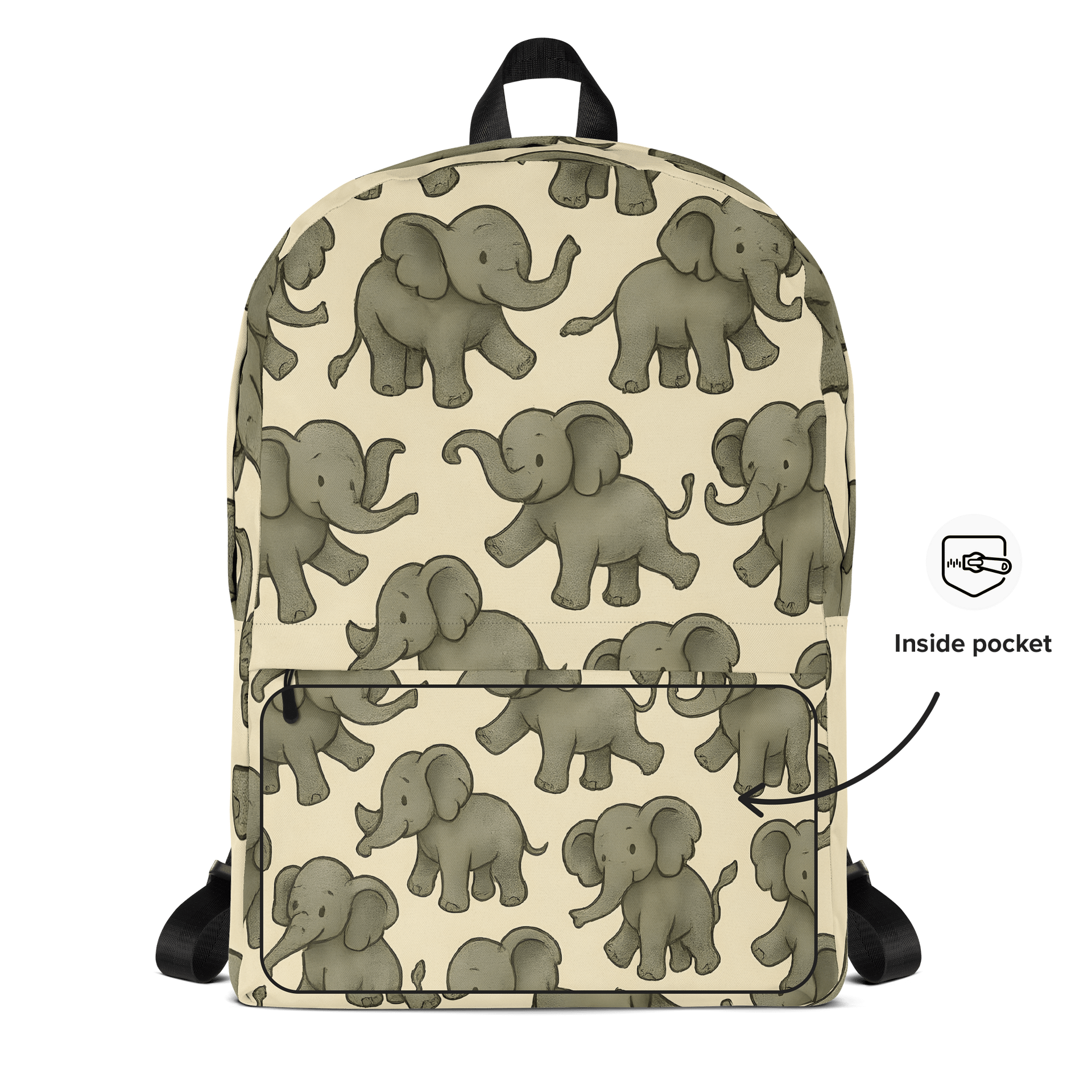 Playful Elephants All-Over Backpack product image (6)