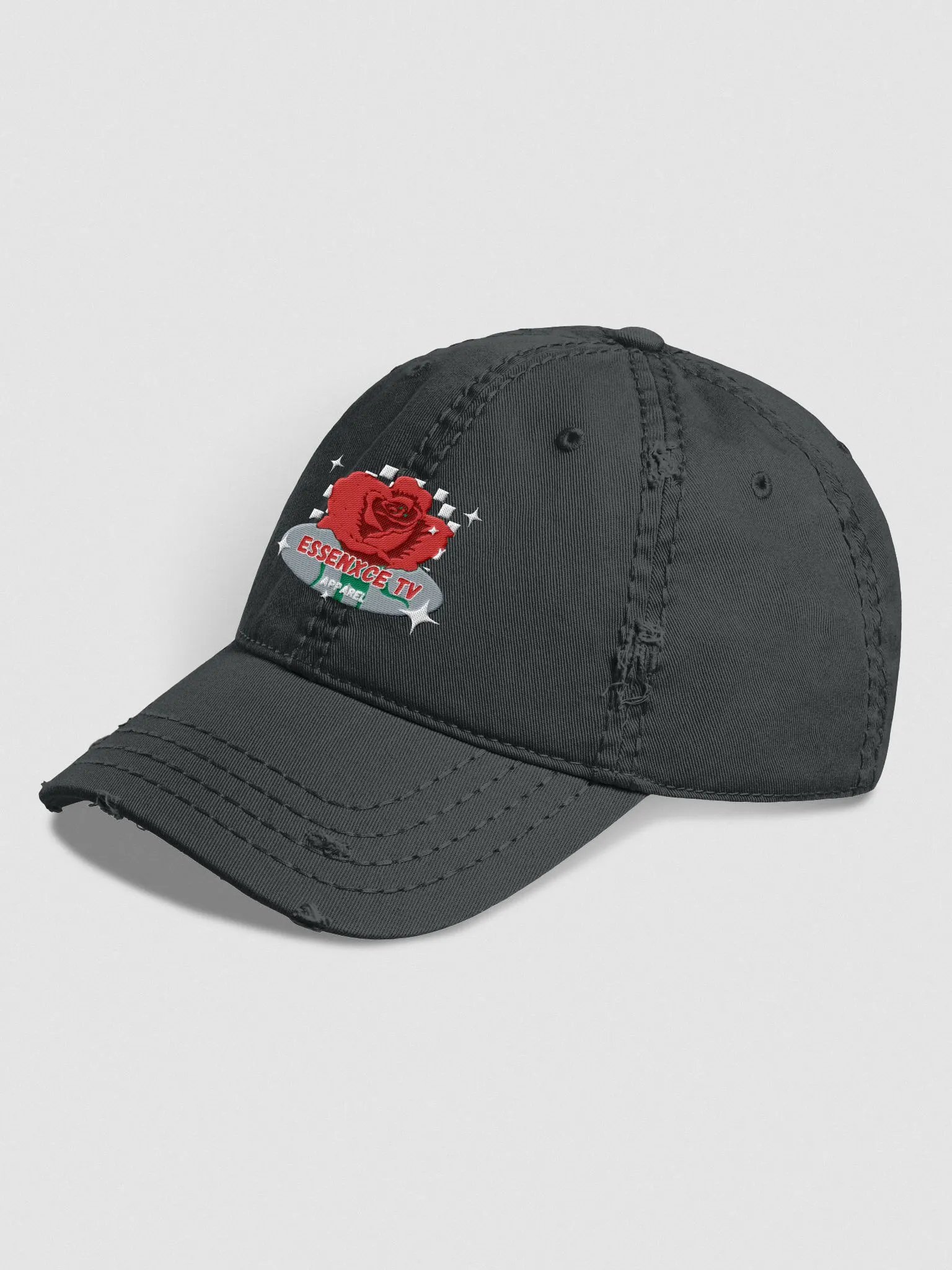 Blooming Rose Distressed Embroidered Dad Hat product image (3)