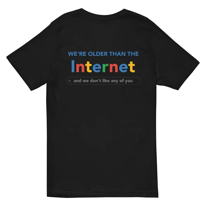 Internet Black V-Neck T-Shirt product image (1)