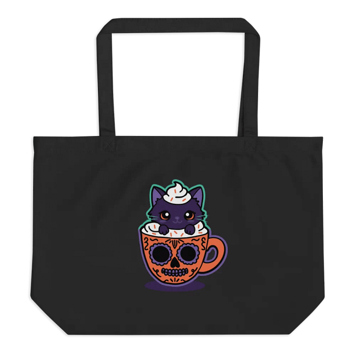 Sugar Skull Kitten Mug Organic Cotton Tote product image (1)