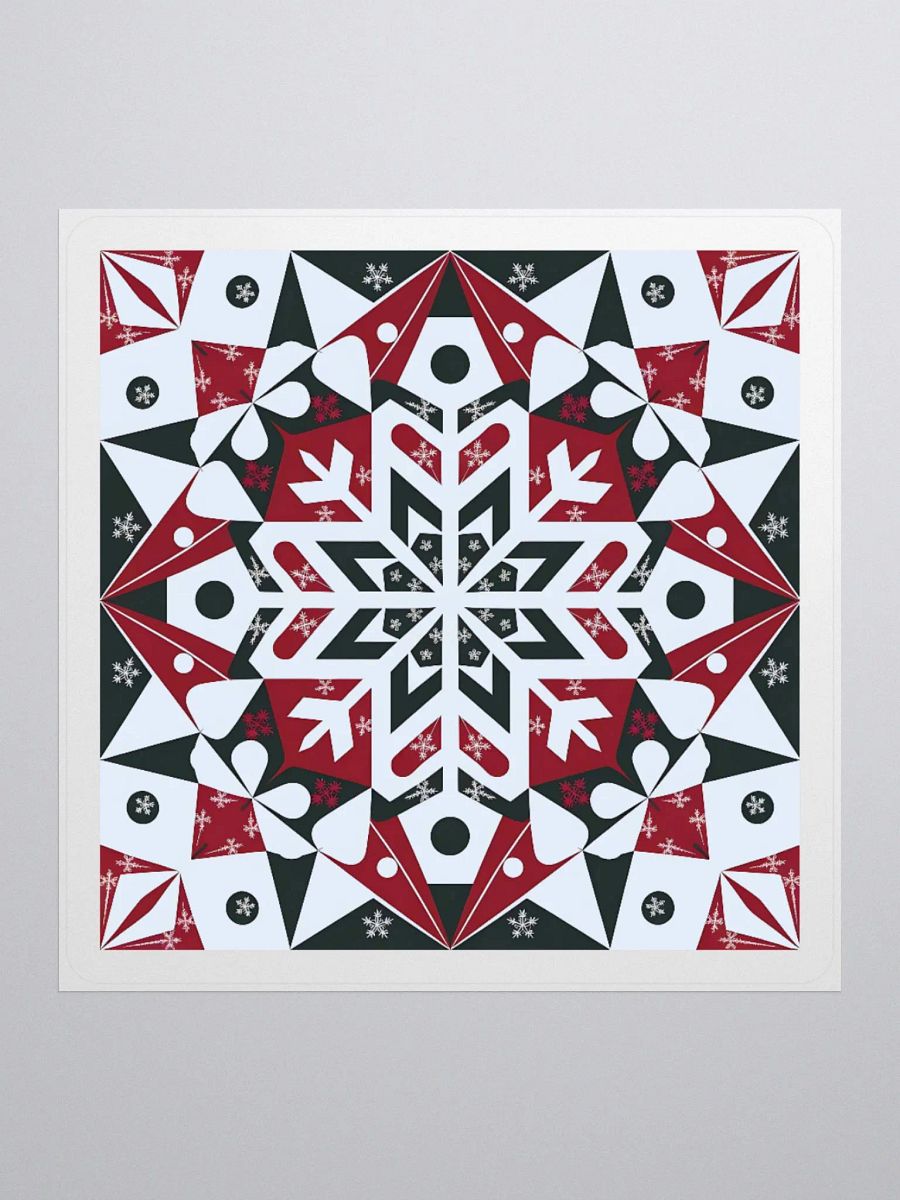 Symmetric Snowflake Kiss Cut Stickers product image (1)