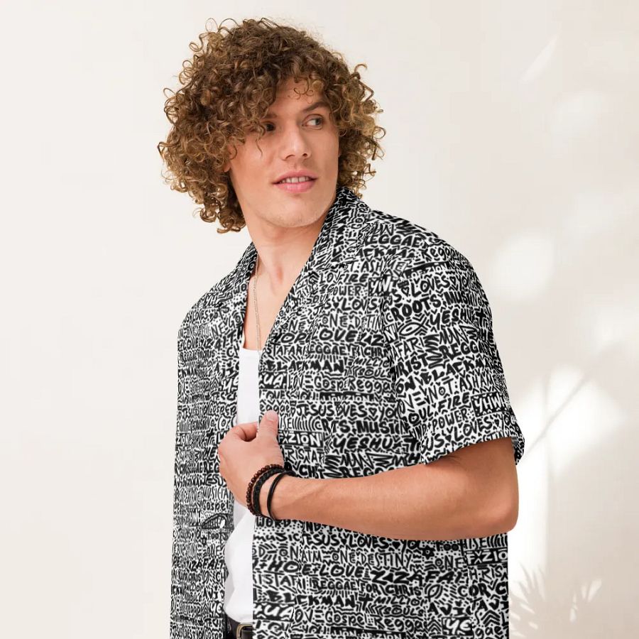 Christafari Scribble Hawaiian Shirt product image (5)