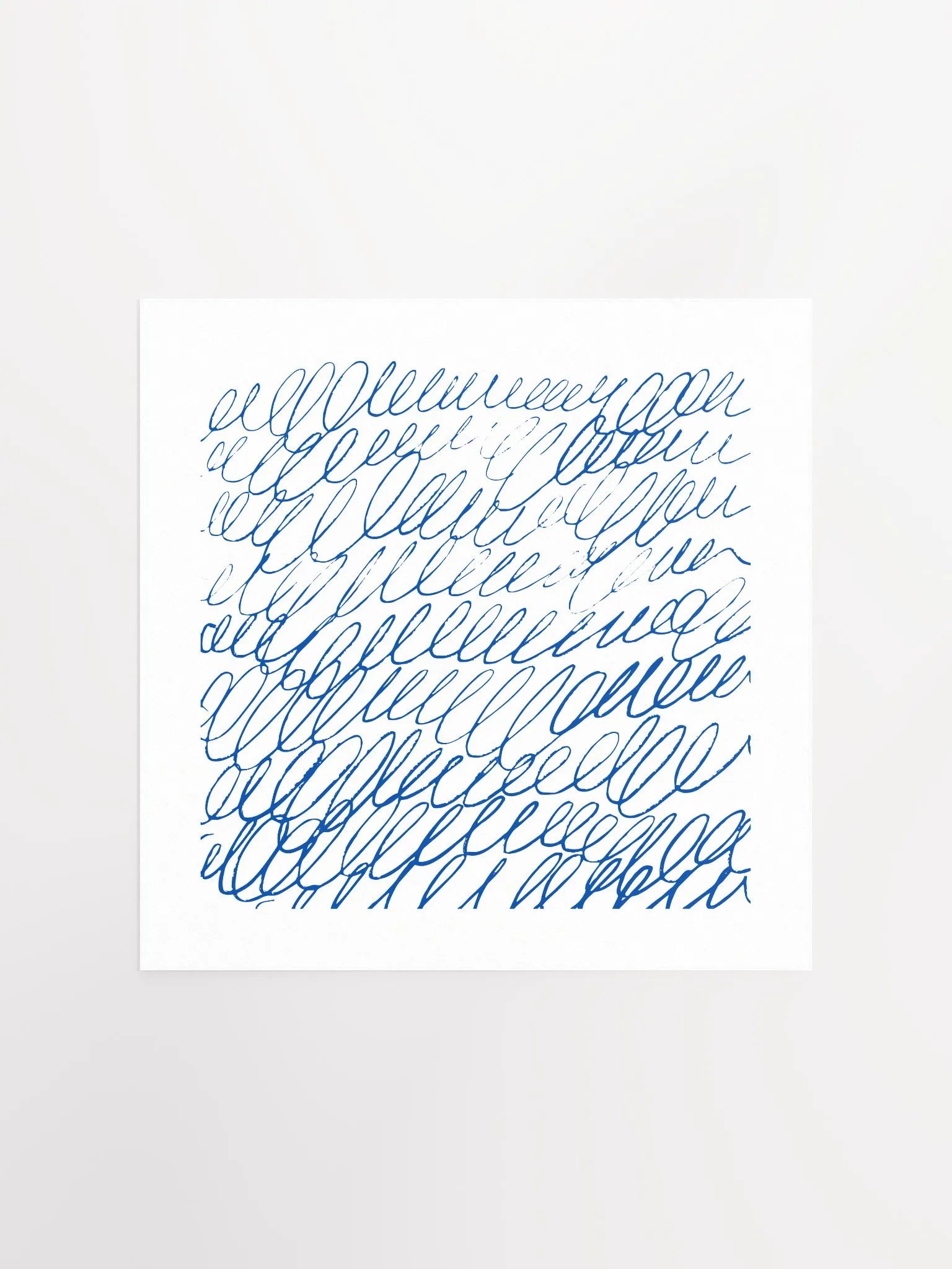 Blue Scribble Abstract Line Drawing Print product image (2)