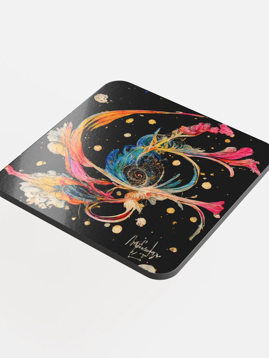 Whimsical Floral Swirl Cork Coaster product image (4)