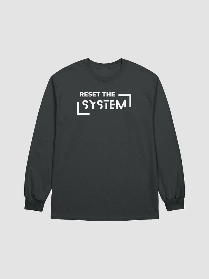 Cotton long sleeve t-shirt reset the system product image (1)