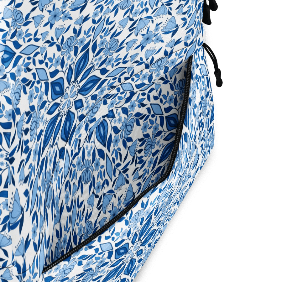 Blue Flower Kaleidoscope Backpack product image (7)