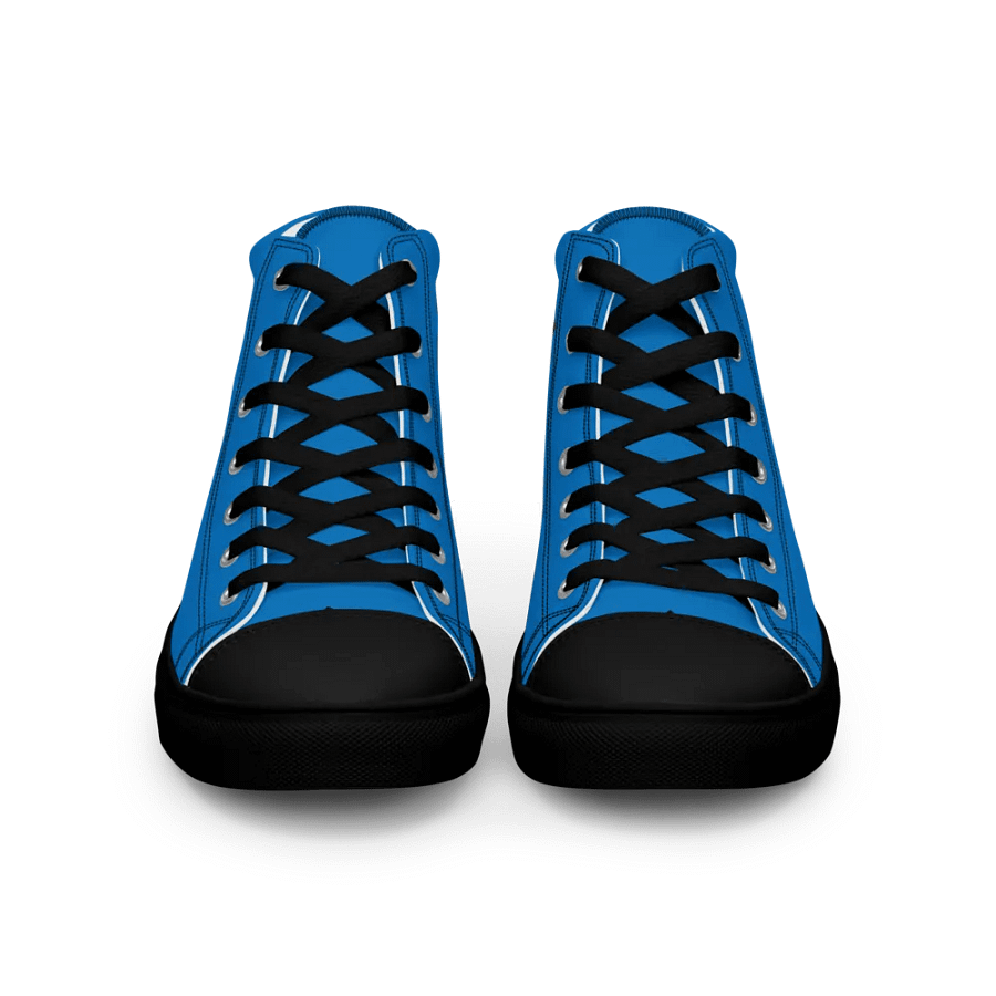 Men's High Top Canvas Shoes OneVamps Blue Black color product image (5)