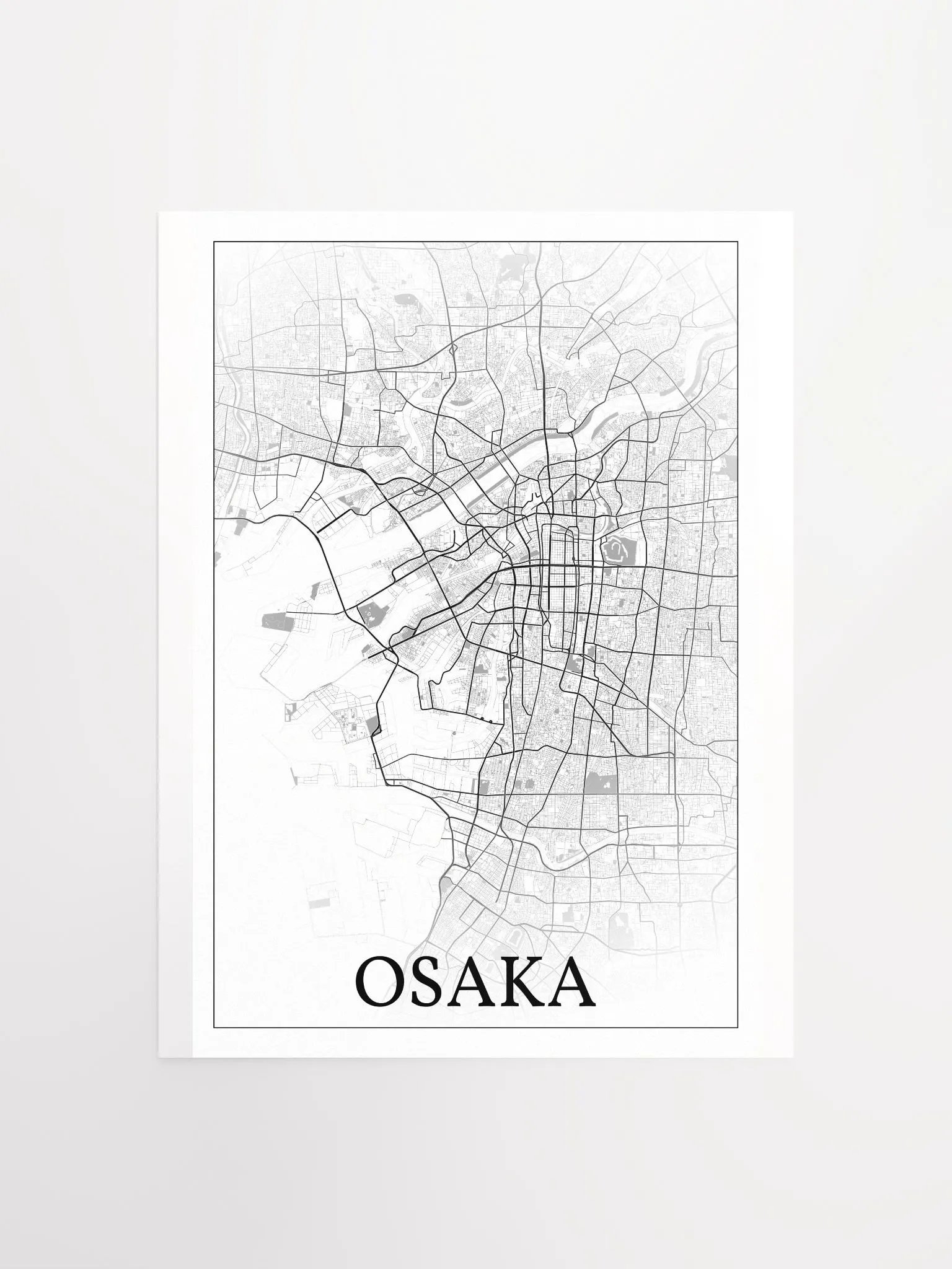 Osaka, Japan , city map print product image (1)
