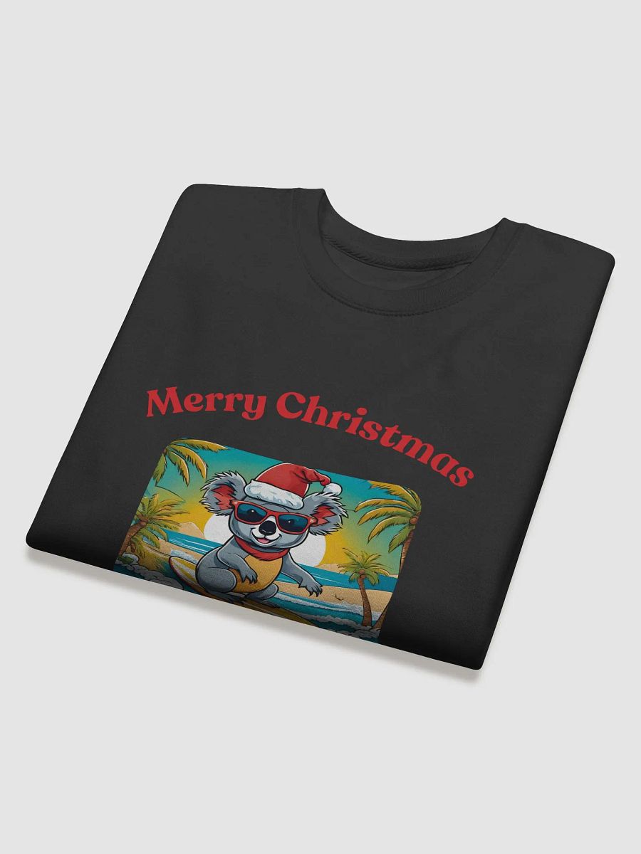 Festive Koala Surf Scene Merry Christmas Sweatshirt - Red product image (4)