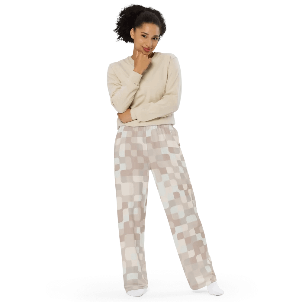 BUIII Pixelated Geometry: Whispering Sands Wide-Leg Pants product image (9)