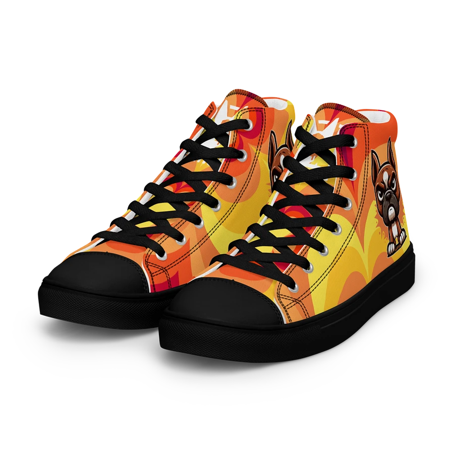 Boxer Angry Pup - Women's High Top Canvas Shoe product image (4)